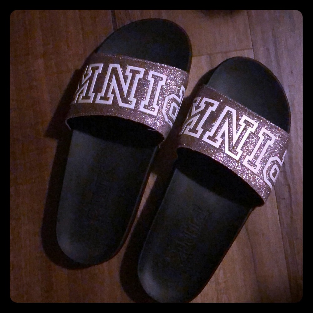 Pink from Victoria secret glitter slipper size 8